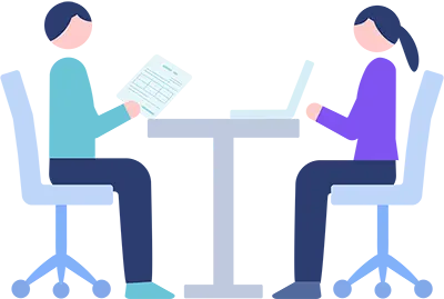 画面の使いやすさを検討するイラスト